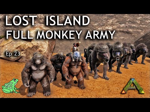 FULL Monkey Army Level up plus Magmasaur vs. Elemental - Ark Lost Island Ep 23