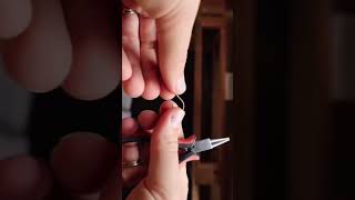 How to make an earring hook! Simple jewelry tutorial 📹 #jewelrymaking #jewelrymakingtutorial #earrin