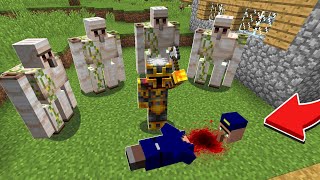 Minecraft HELP FIND MURDER MYSTERY KILLER TO SAVE POLICE GOLEM MOD / DANGEROUS MOBS ! Minecraft Mods