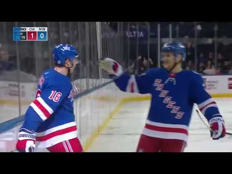 Artemi Panarin's awesome pass on Strome's goal vs Blackhaws (4 dec 2021)