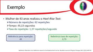 Aplicando resultados do Heel Rise Test
