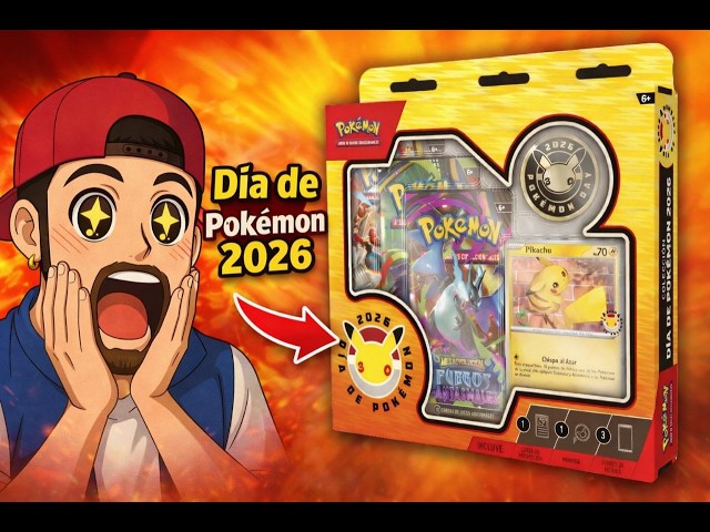 Vídeo relacionado con Pokémon: Colección Día de Pokémon 2026 (1 Carta holográfica de promoción, 1 Moneda y 3 Sobres de Mejora)
