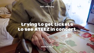 bilingual atiny trying to buy tickets to see ateez in concert