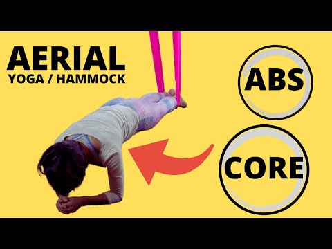 10 min Aerial Yoga CORE ABS Workout and Exercise | At Home