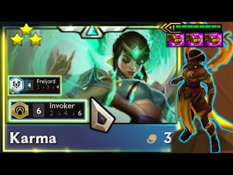 KARMA 3 STAR GOT FULL CRIT | 4 Freljord | 6 Invoker | TFT SET 9 RANKED