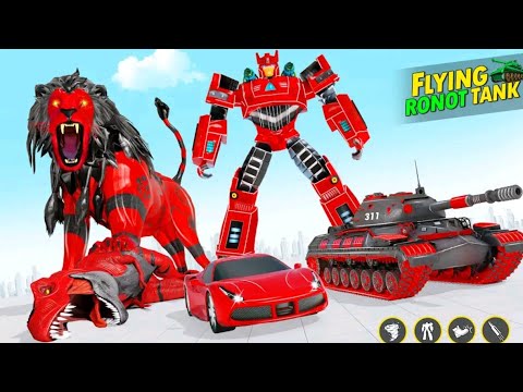 Robot Transform Game: Army Tank Lion Robot Car Games | Android iOS Gameplay