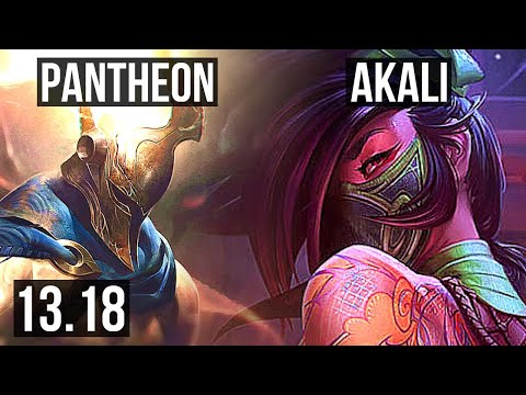PANTHEON vs AKALI (MID) | 68% winrate, 6/1/5 | NA Grandmaster | 13.18
