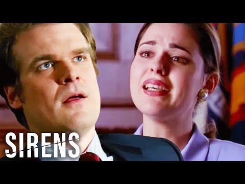 Cara Buono and David Harbour in Law & Order | Sirens