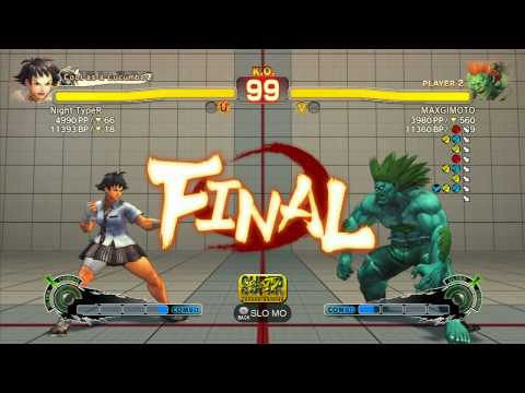 SSF4 AE: FAXgimoto (Makoto) vs MAXGIMOTO (Blanka) - Ranked Match (720p HD)