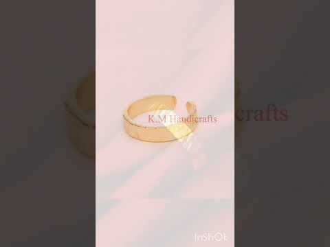 Handmade brass adjustable ring