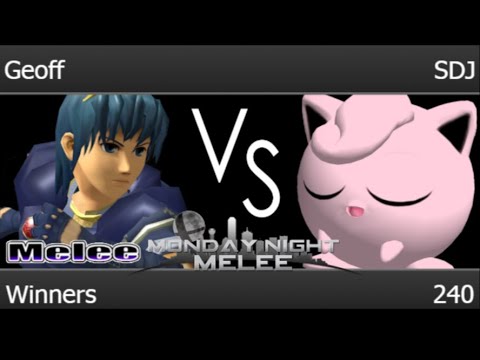 MNM 240 - Geoff (Marth) vs SDJ (Jigglypuff) Winners - Melee