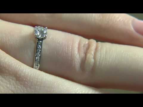 SD058 Round brilliant Diamond Pave Set Solitaire Engagement Ring