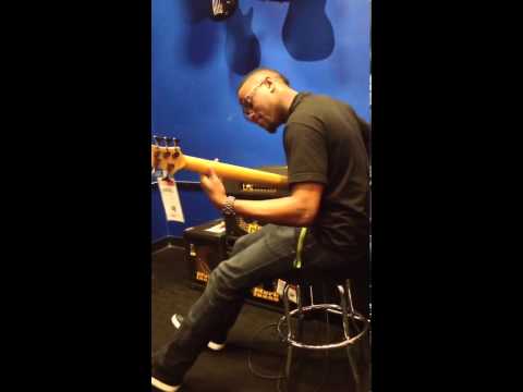 Messing around at guitar center on bass