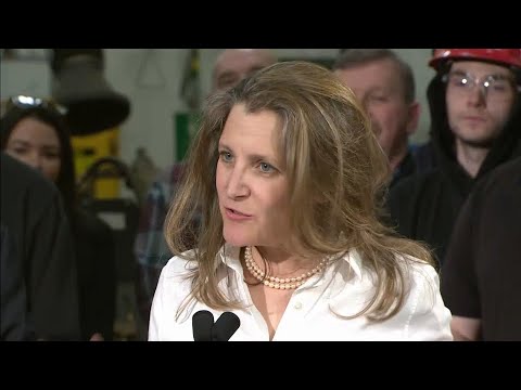Finance Minister Chrystia Freeland highlights federal budget investments – April 4, 2023