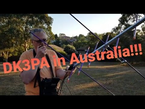 DK3PA in Australia 2019, amateur radio via satellite, Arrow II Antenna, YAESU FT-818, 817, ex DO2SYD