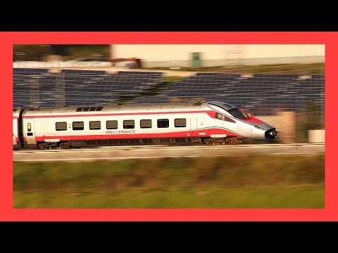 ITALIAN SPEED TRAIN:  riprese panoramiche di treni in velocità sulla linea Caserta/Foggia(P.1/3).