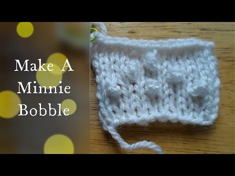 Knitting Techniques: How to make a small bobble (mb)