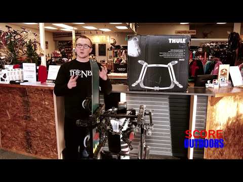 How the Thule Tram can easily turn your bike rack into a ski rack - Score Outdoors Boise