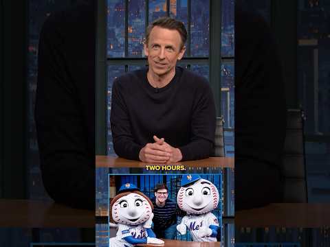 Mr. & Mrs. Met stopped by Studio 8G and the Late Night staff got a little excited ⚾️