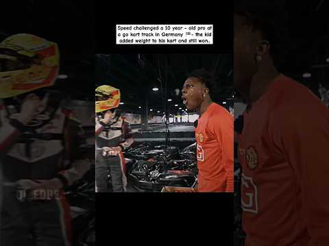 Speed challenged a 10 year - old pro at a go kart track in Germany 🇩🇪🏁 #ishowspeed #race #gokart