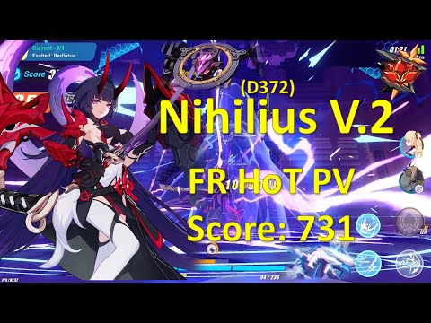 HI3 Abyss Superstring Dimension Redlotus (D372) - HoT FR PV vs Nihilius V2 - Weather Lightning (731)