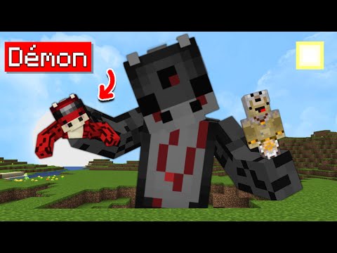 I summoned Lined Demon to troll these Noobs on Minecraft
