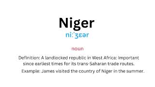 Cover art for How to pronounce Niger