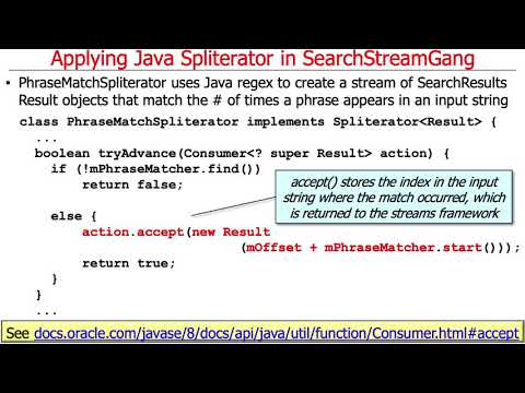 Java Sequential Searchstreamgang Example Applying Spliterator Part 2