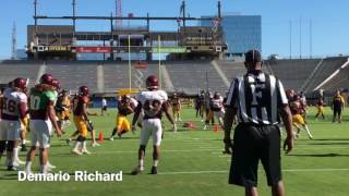 ASU Football: W Drill, WR Drill Highlights (Spring Practice No. 6)
