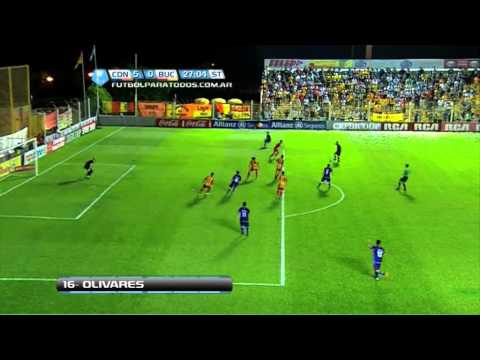 Gol de Olivares. Crucero 5 Boca Unidos 0. Fecha 18. Torneo Primera B Nacional.Fútbol Para Todos