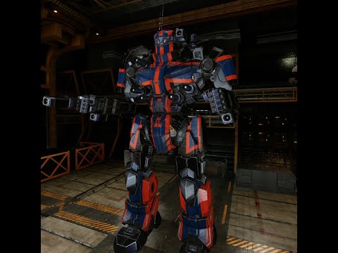 Mechwarrior Online Black Knight medium to close fighting on Emerald Vale