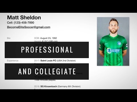 How to Make a Soccer CV/Resume