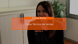 Andrea es psicóloga y se está formando en Ventas para completar su formación Andrea es psicóloga y se está formando en Ventas para completar su formación