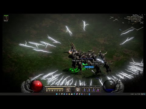 Lightning Fury Amazon - Hell Cow Run - Diablo 2 Resurrected