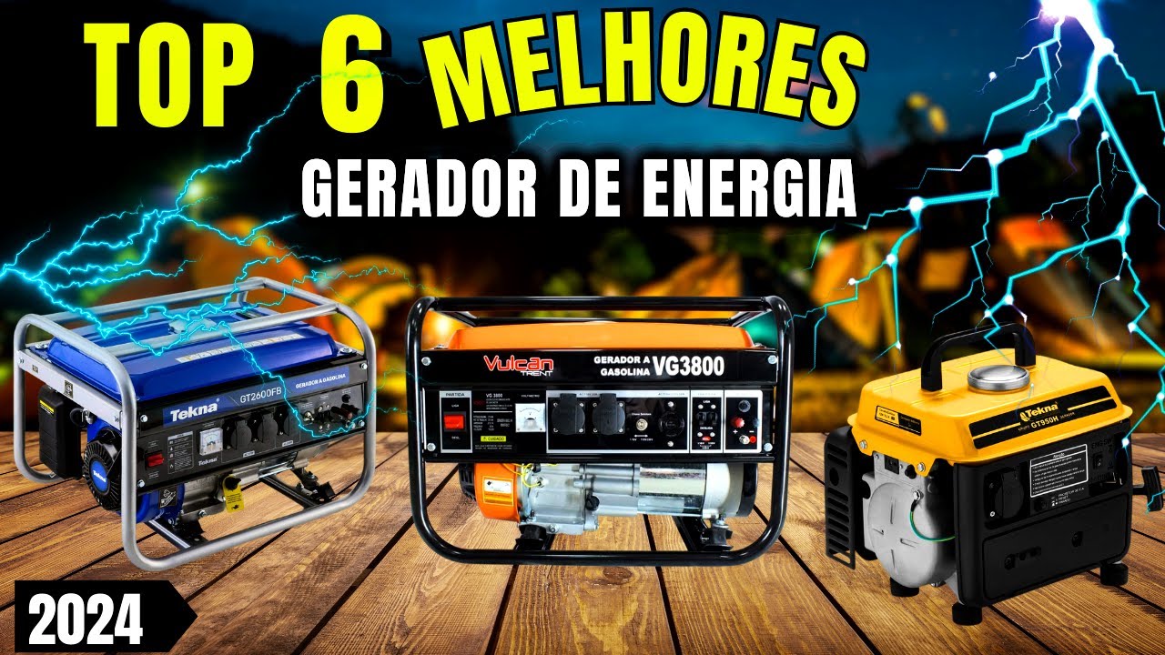 Melhor Gerador de Energia de 2024🔌- TOP 6 Gerador a Gasolina - 🏆Gerador Toyama 🆚 Gerador Tekna