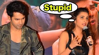 Parineeti Chopra Publicly Calls Varun Dhawan STUPID At 'Jaaneman Aah' Song Launch
