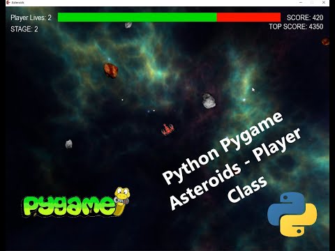 Asteroids Adding Player Class Python Pygame Coding Walkthrough