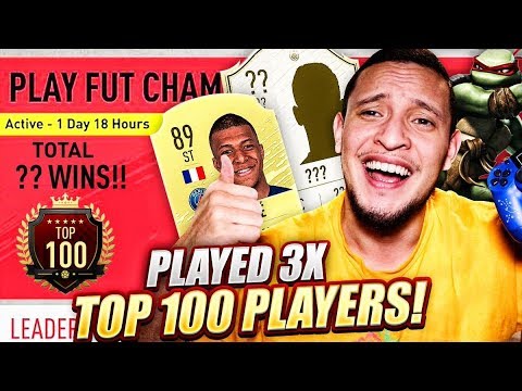 PLAYED 3x TOP 100 PLAYERS!!! PRO TOP 100 FUT CHAMPS GAMEPLAY HIGHLIGHTS + CUSTOM TACTICS! FIFA 20