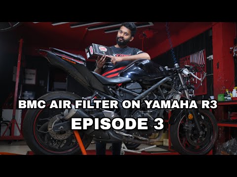 Installing the BMC Twin Air Filter on Yamaha R3! Does it change the sound? Episode 3 #vlog