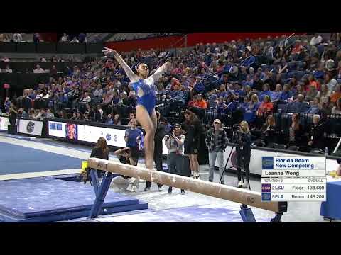Leanne Wong Near-Perfect 9.975 Beam Florida vs LSU 2-23-24