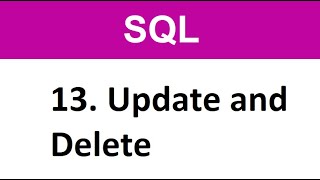 SQL Tutorial - 13  SQL Update and Delete Data from Table Oracle SQL Commands