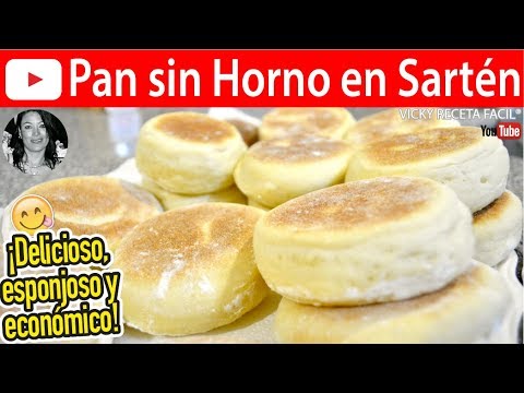 Cómo hacer PAN SIN HORNO Y EN SARTEN Y SIN LUZ |  Vicky Receta Facil