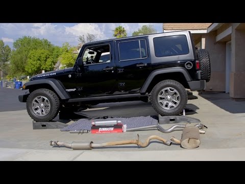 Jeep Wrangler JK Exhaust Upgrade Flowmaster How To Install Great Sound!