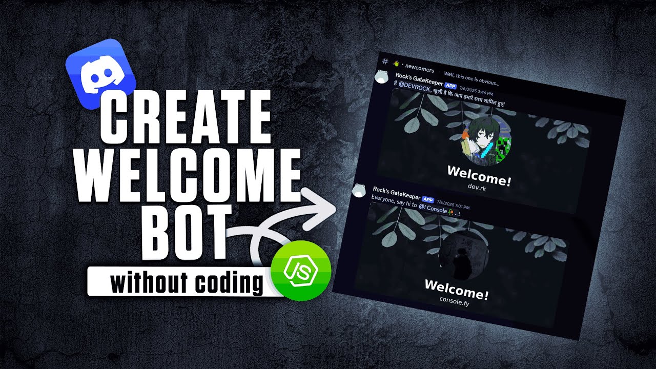 Discord Welcome Bot Tutorial Thumbnail