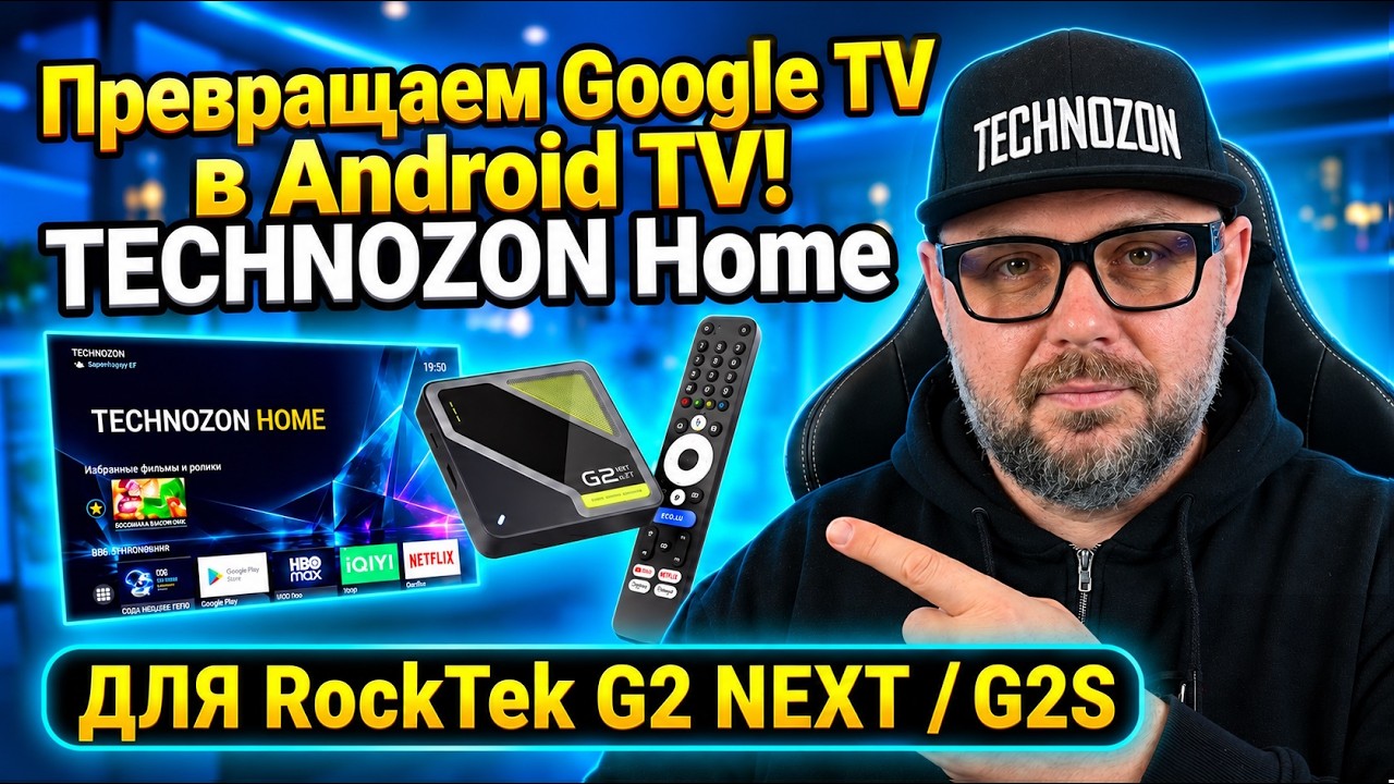 ПРЕВРАЩАЕМ GOOGLE TV В ANDROID TV! РАЗРАБОТКА TECHNOZON HOME ДЛЯ ROCKTEK G2 NEXT, G2S И NEXON X14