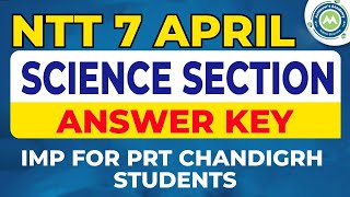 NTT Chandigarh Science Section Answer Key