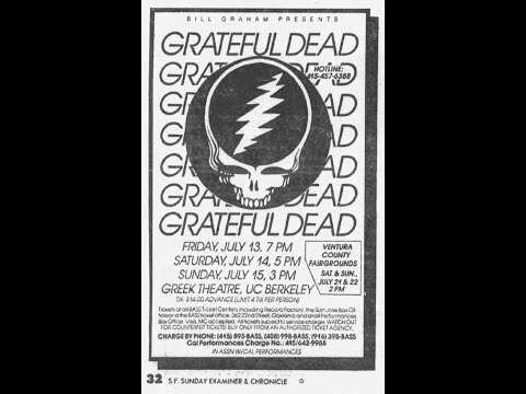 Grateful Dead - 7/13/84 - Greek Theatre - Berkeley, CA -  sbd