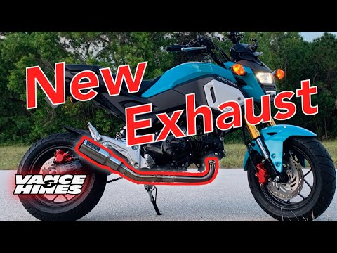 Vance & Hines Hooligan Exhaust Install on my Honda Grom (msx125) WITH SOUND CLIPS
