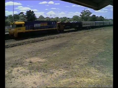 Stawell Station Cam - 20th dec 2012 Just a few of the trains during the day