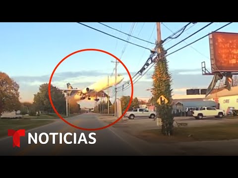 Video muestra al MD-11 de UPS volando rasante justo antes de estrellarse | Noticias Telemundo